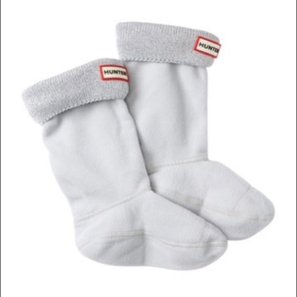 Girls Hunter Socks sz L Large kids light grey gray fleece winter sparkly glitter